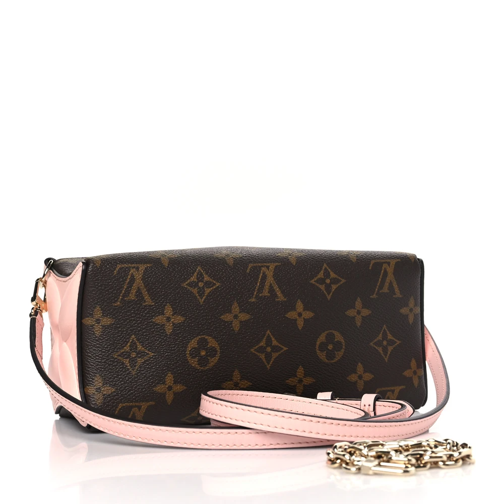 Pouch PM Super Clone Rose Jasmine Bloom Monogram Canvas Bag Silver Hardware - Image 8