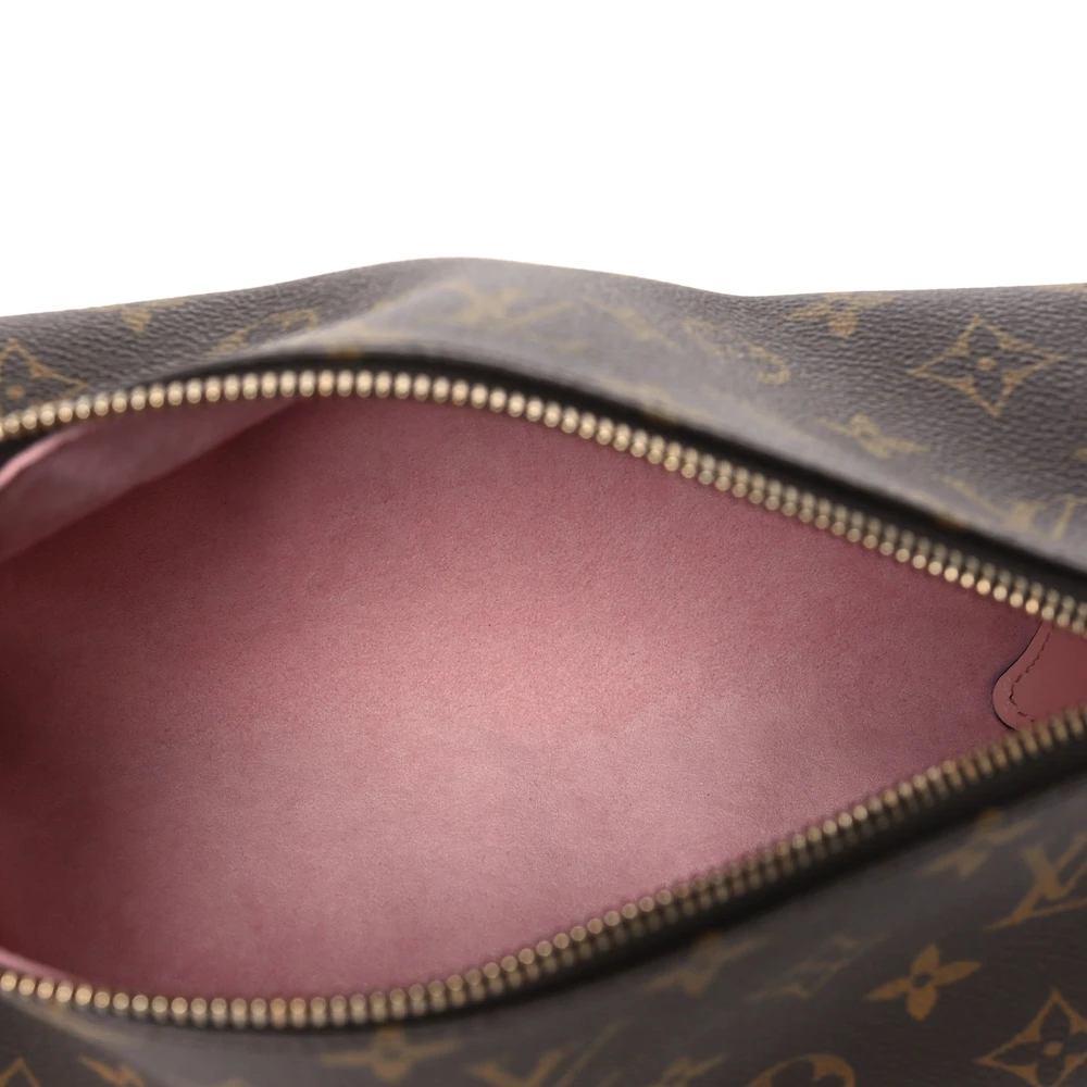 Pouch PM Super Clone Rose Jasmine Bloom Monogram Canvas Bag Silver Hardware - Image 5