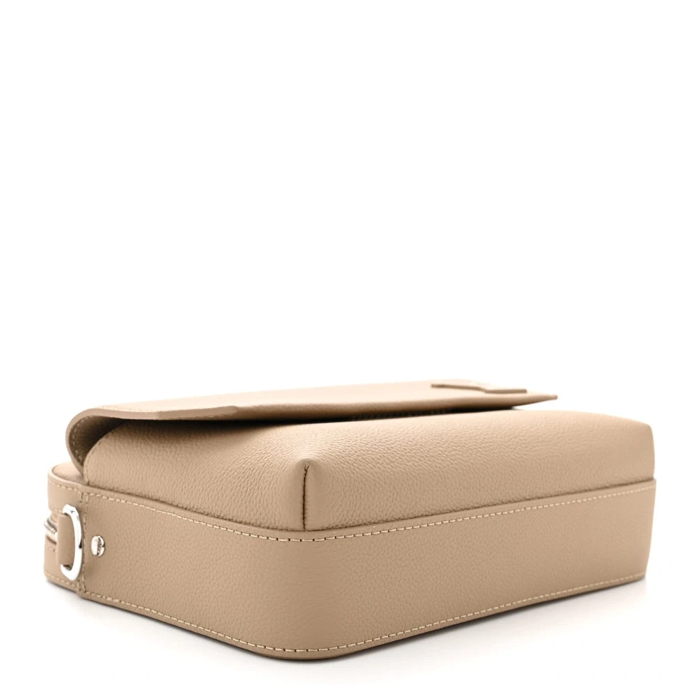 Fastline Messenger Super Clone Sable Beige Calfskin Aerogram Leather Silver Hardware Messenger Bag - Image 6