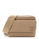 Fastline Messenger Super Clone Sable Beige Calfskin Aerogram Leather Silver Hardware Messenger Bag