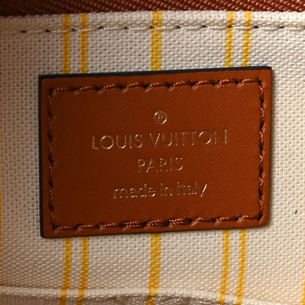 Onthego MM Super Clone Tan Monogram Raffia Canvas Large Tote Bag - Image 4