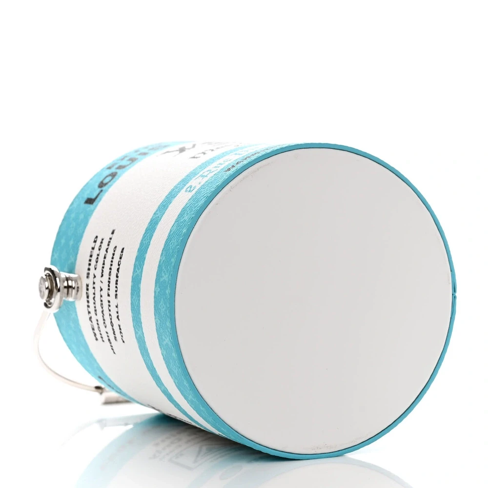 Monogram Paint Can 1:1 Replica Turquoise Canvas Silver Hardware HandBag - Image 6