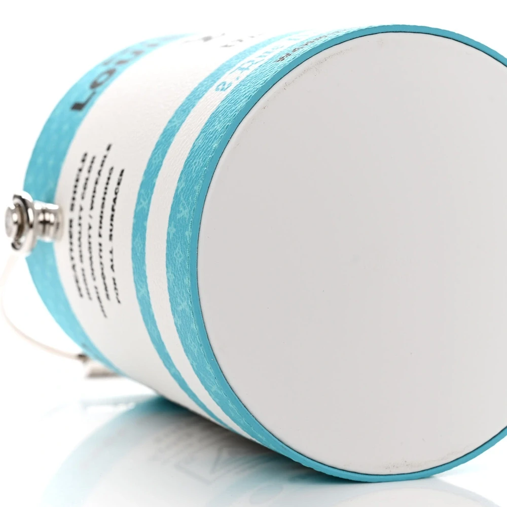 Monogram Paint Can 1:1 Replica Turquoise Canvas Silver Hardware HandBag - Image 2