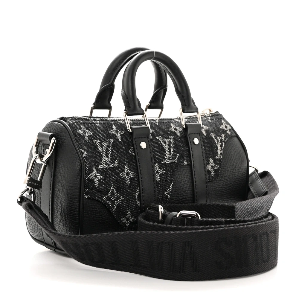 Super Clone LV Keepall XS Monogram Denim Drip Crossbody Travel Bag - Image 8