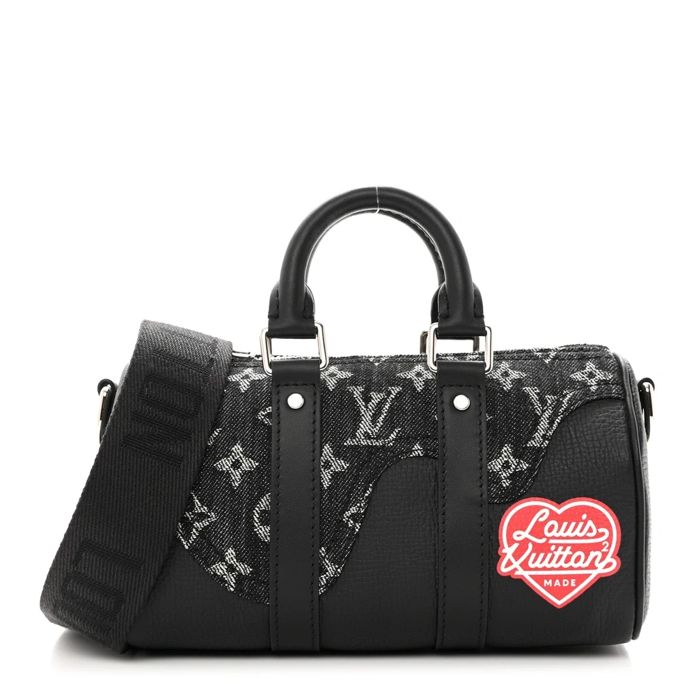 Super Clone LV Keepall XS Monogram Denim Drip Crossbody Travel Bag