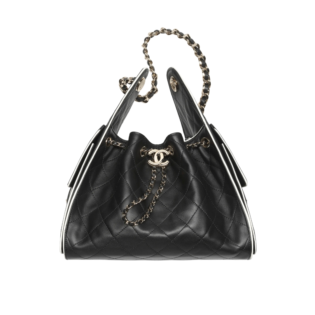 Chanel-Small-Hobo-25-Replica-Black-Grained-Calfskin-Gold-Hardware-1-1-Mirror-Quality