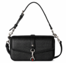 Gucci-810232-Replica-Black-Grained-Leather-Small-Cross-Body-Bag-Hook-Closure-1-1-Mirror-Quality