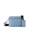 LV Monogram Trio Messenger Crossbody/Shoulder Bag Taigarama Sky Blue Super Fake