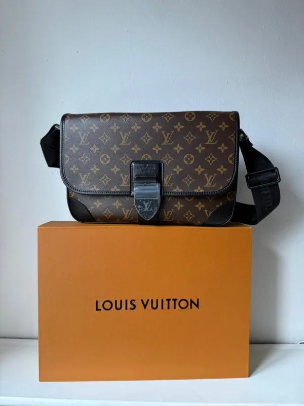 Super Clone Lou!S Vuiton Monogram Macassar Archy Messenger Unisex Bag - Image 2