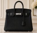Replica Birkin Togo Leather Noir Fully Handmade Bag