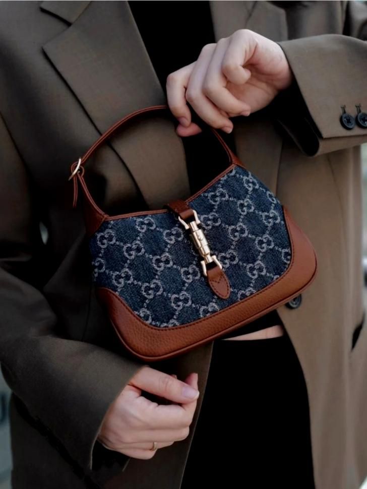New Denim GG Monogram Calfskin Mini Jackie 1961 Hobo - SuperClone Limited Edition Bag