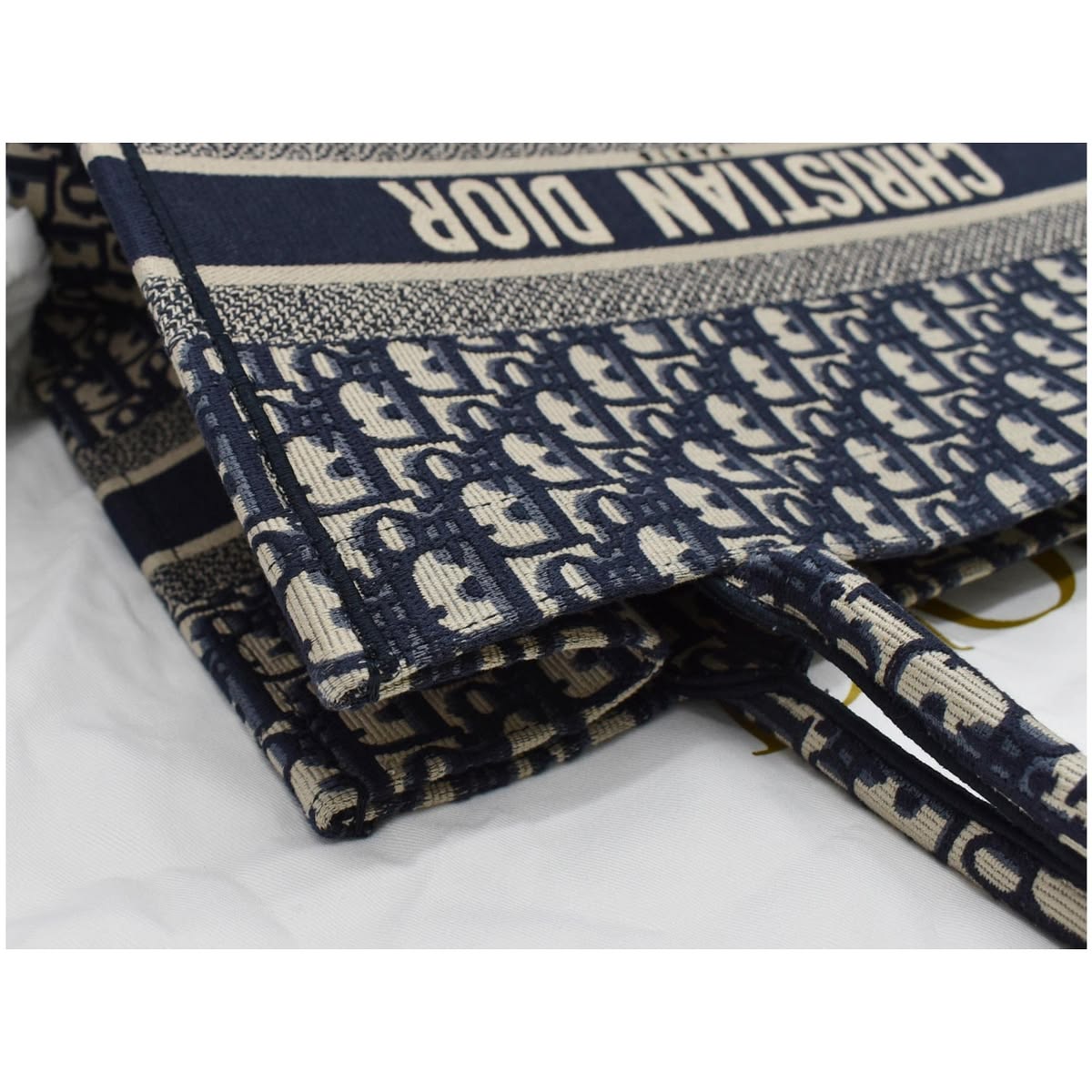 D!0r Blue Multicolor Oblique embroidered canvas – SuperClone Tote Bags - Image 3