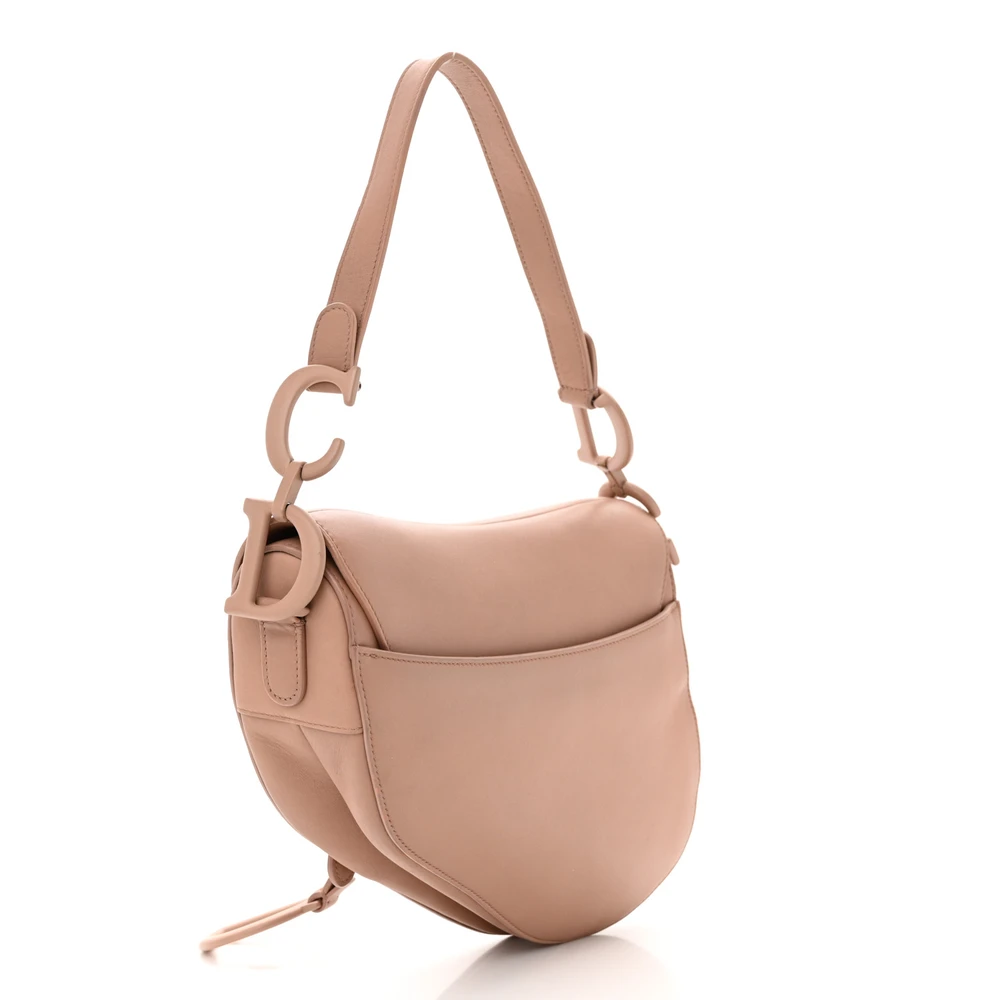 D!0r Blush Ultra-Matte Calfskin Leatherr – Super Clone Saddle Bag - Image 4