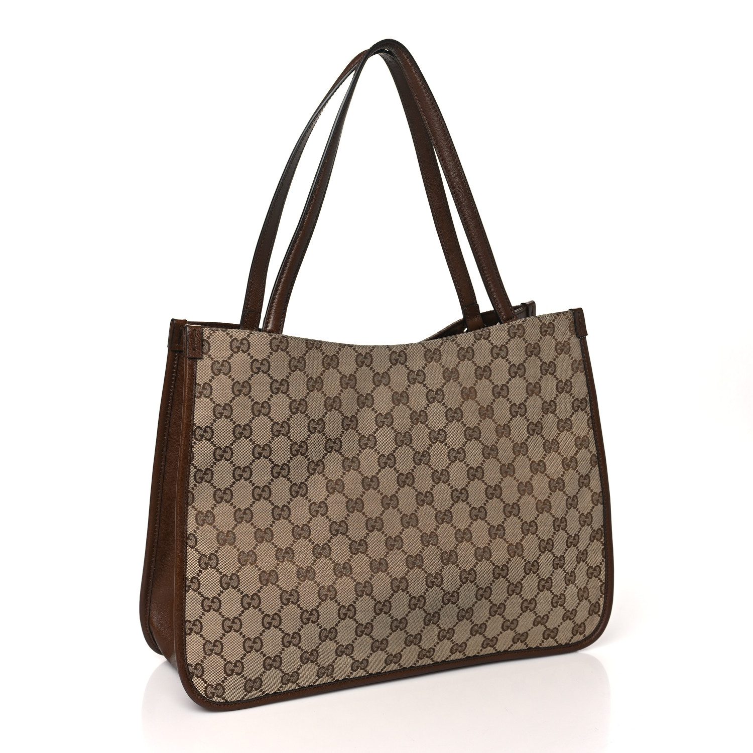 GG Monogram Horsebit 1955 in Beige Brown Sugar Canvas – SuperClone Tote Bag - Image 2