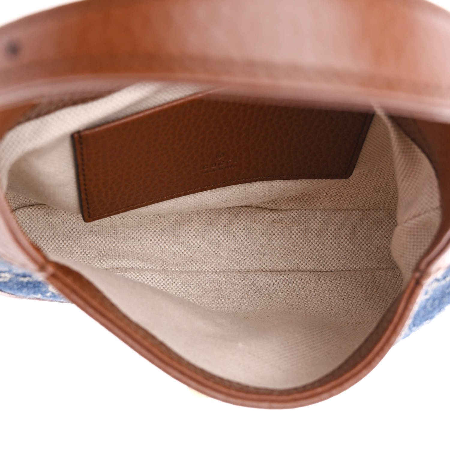 New denim GG monogram Mini Jackie 1961 Hobo with calfskin leather trim and gold-tone hardware
