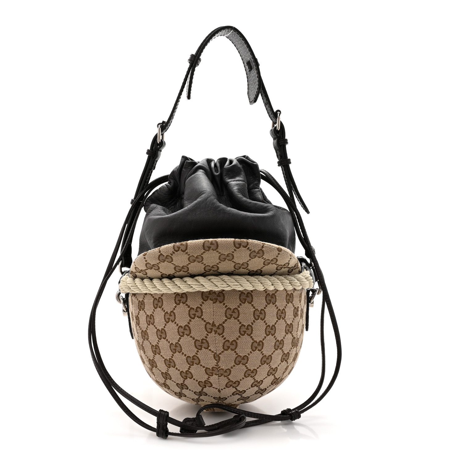 GG Monogram Calfskin Equestrian Bucket Bag – 1:1 Replica Handbag - Image 2