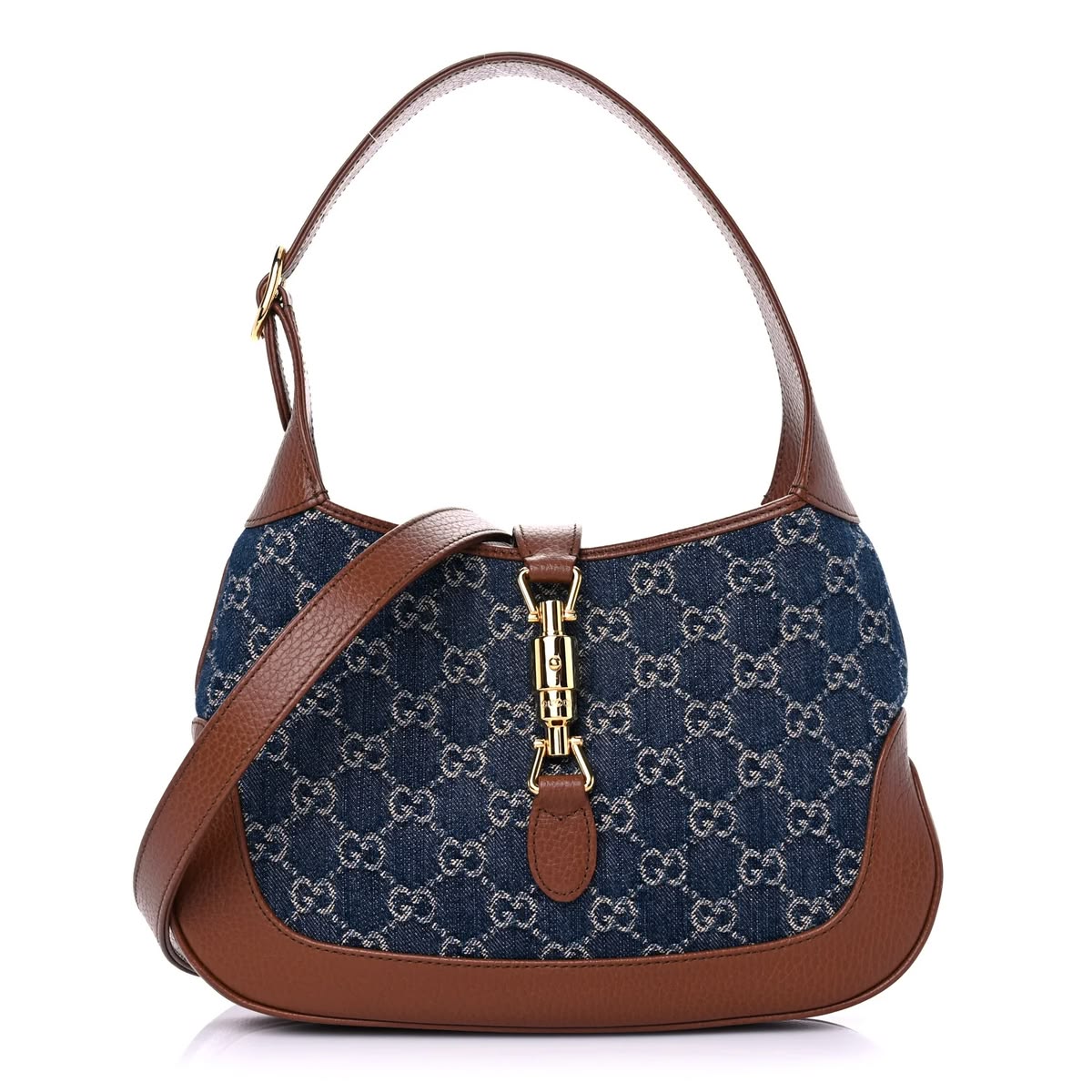 New Denim GG Monogram Calfskin Mini Jackie 1961 Hobo - SuperClone Limited Edition Bag - Image 2