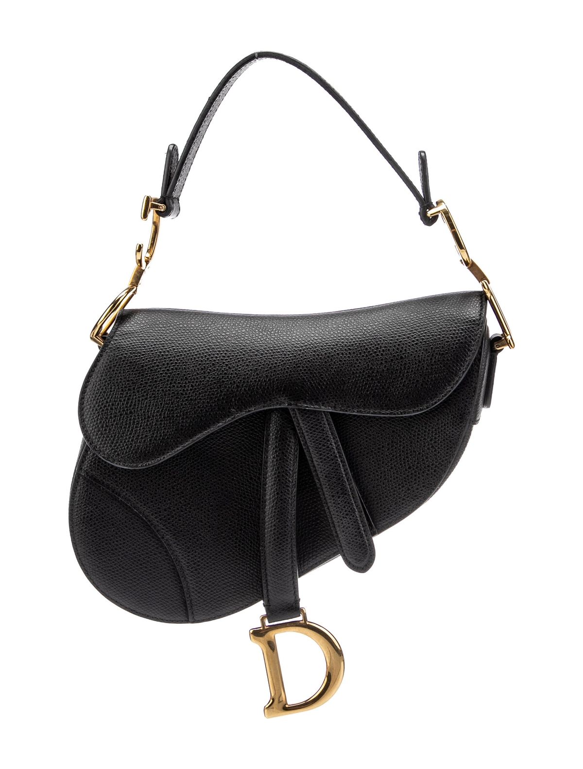 Mini Saddle Bag black grained calfskin luxury replica shoulder bag