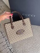 GG Monogram Horsebit 1955 in Beige Brown Sugar Canvas – SuperClone Tote Bag